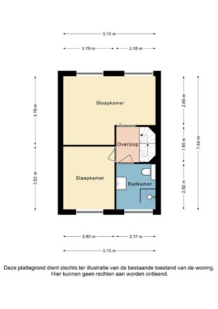 Plattegrond - Slakkenstraat 34, 6431 NJ Hoensbroek - Slakkenstraat 34 Hoensbroek - 1e Verdieping 2D.jpg